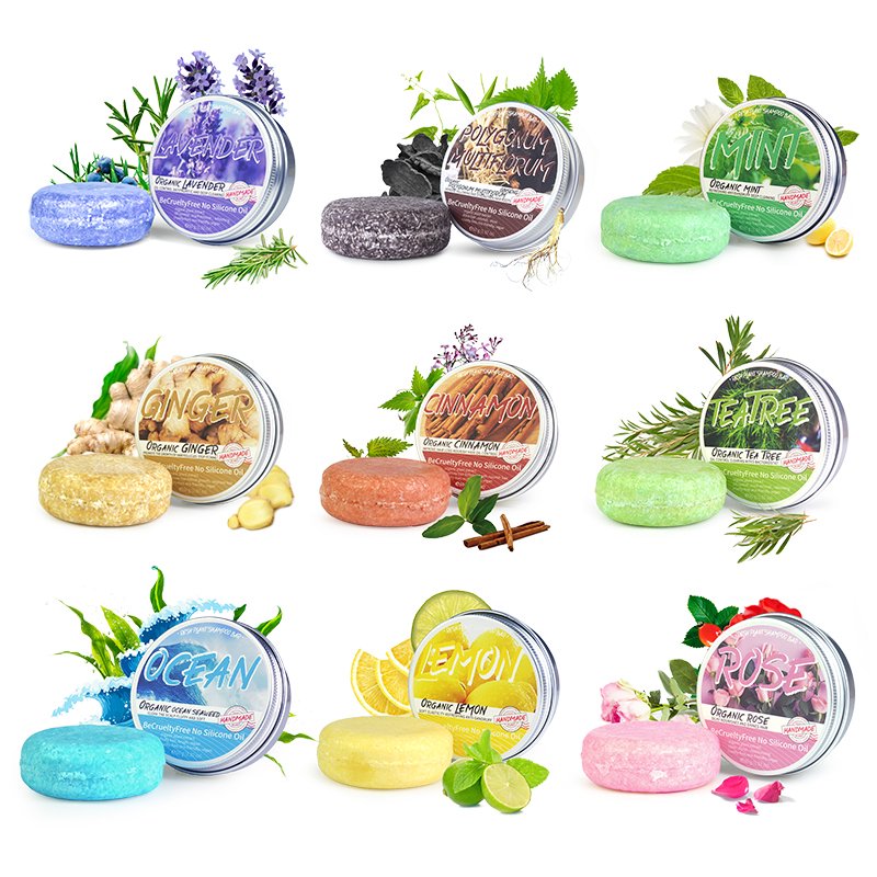 Private Label 60g Hair Repair Hair Care Products Natural Shouwu Hair Soap Bar Handmade Shampoo Bar Organic