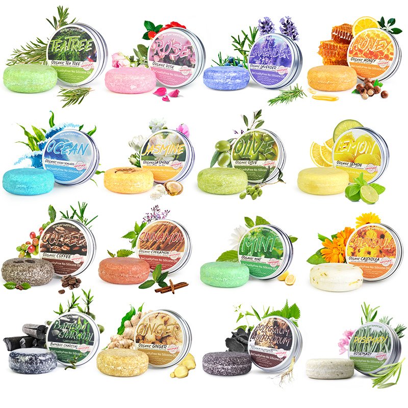 Private Label 60g Hair Repair Hair Care Products Natural Shouwu Hair Soap Bar Handmade Shampoo Bar Organic