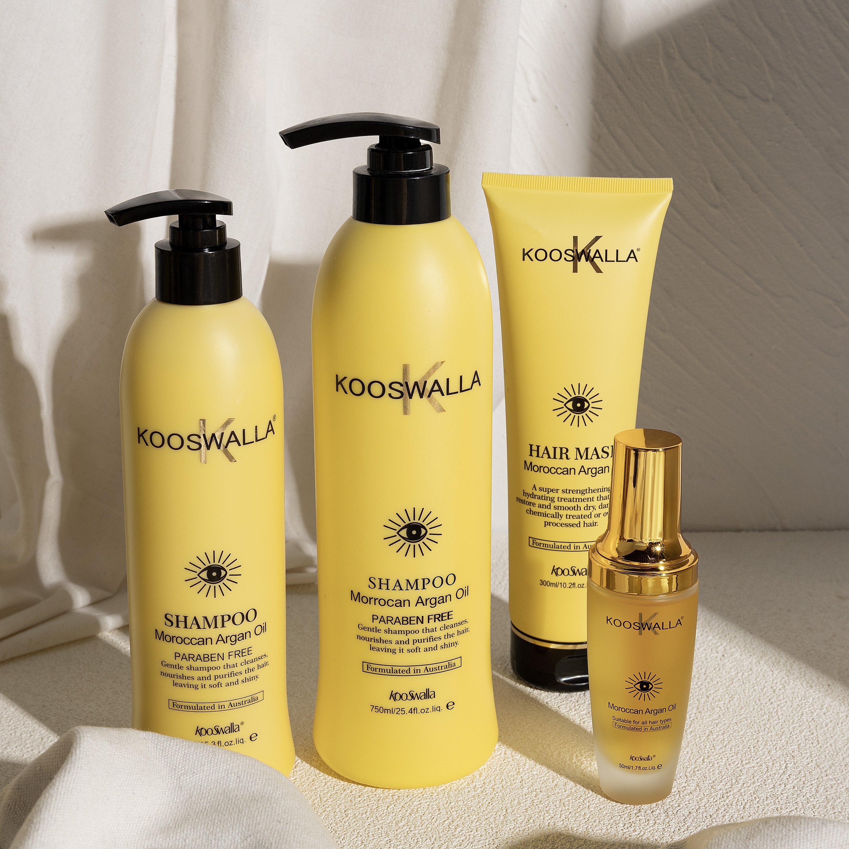 OEM ODM Kooswalla High Quality Herbal And Natural Organic Argan Oil Hair Shampoo For Curly Hair/Hair Wigs