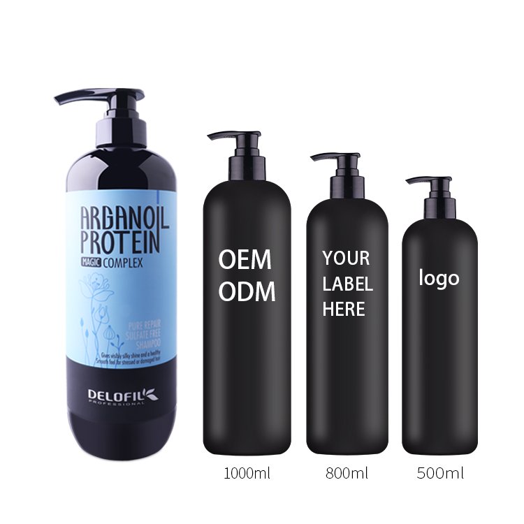 DELOFIL Keratin Hair Treatment Natural Organic Argan Oil Deep Repair Damaged Hair Protect Hair Color Shampoo and Conditioner Set