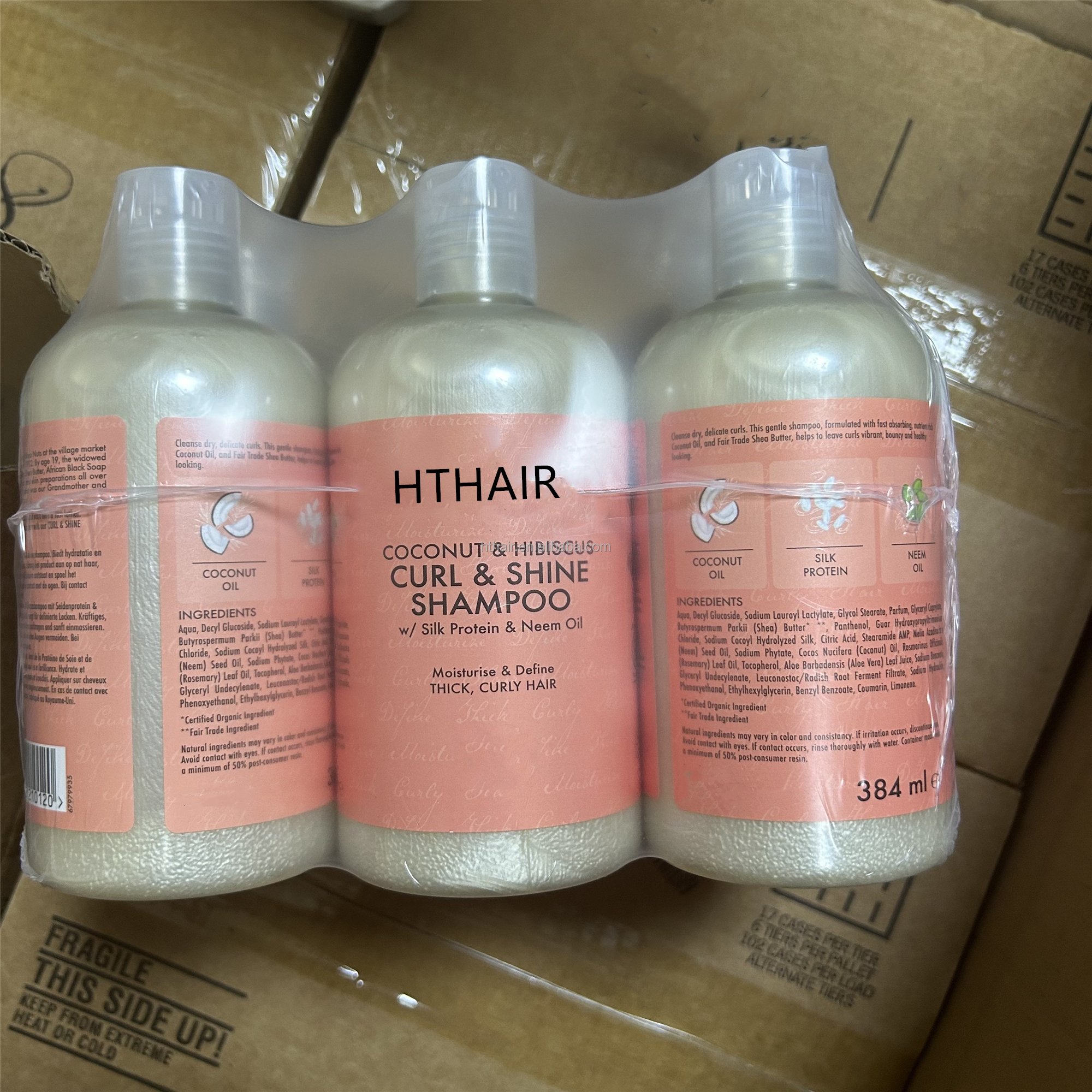 Wholesale Hair Care Set Moisturizing Smooth Hair Mask Spray Organic Coconut Oil Nourishing Hair Shampoo and Conditioner
