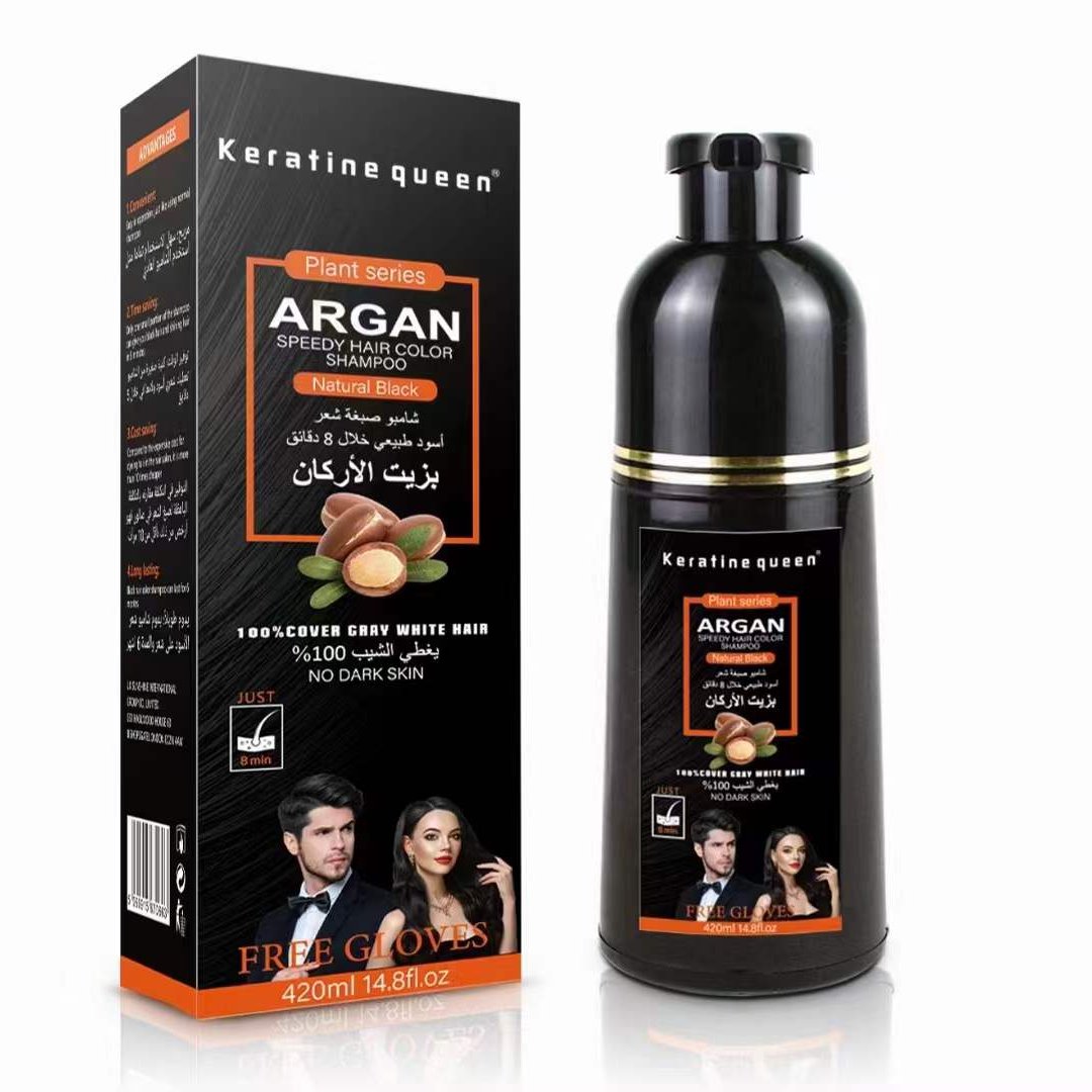 Wholesale Organic Herbal Non Allergic Hair Dye Shampoo Hair Black Fast Dye Hair color cream shampoo