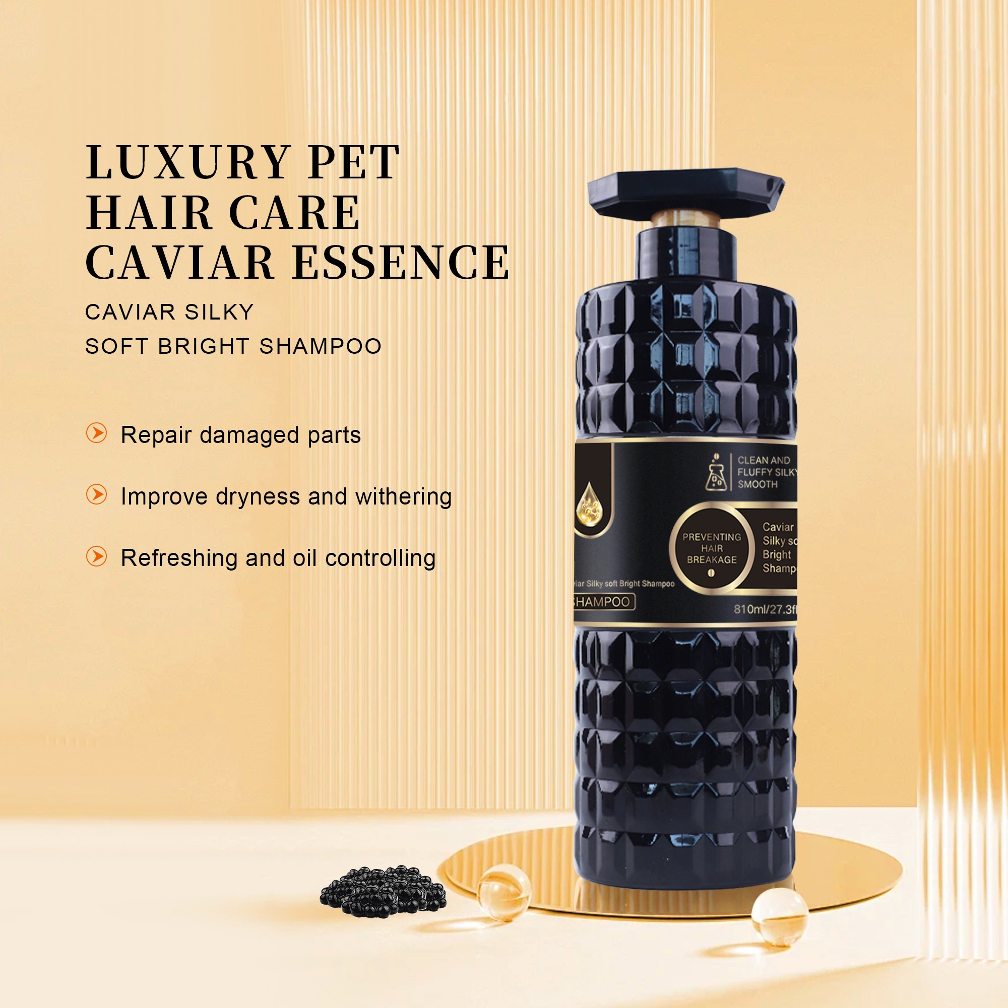 OEM Herbal Antifungal Moisturizing Wig Dreadlocks Curly Hair Oil Control Shampoo Protein Caviar Hair Shampoo