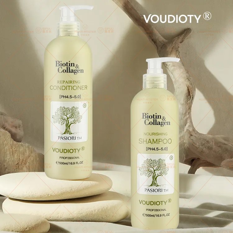 Huati Sifuli voudioty pasiori 1000ml Customized Collagen repair keratin biotin organic argan oil shampoo hair conditioner