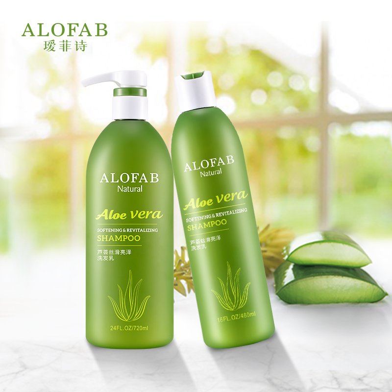 Alofab Anti Dandruff Anti Hair Loss Natural Organic Aloe Smoothing Moisturizing Hair Shampoo Moisture-Rich Silky Shine Shampoo