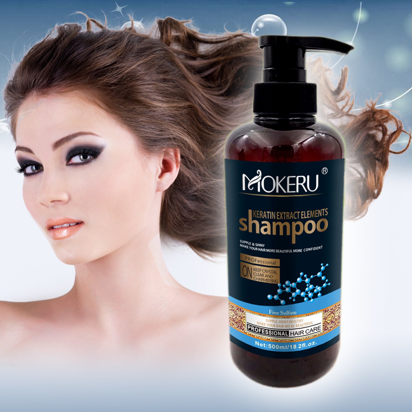 Oem/Odm Keratin Hair Wash Shampoo In Stock Bulk Shampoo Conditioner Anti-Itching Private Label Shampoo