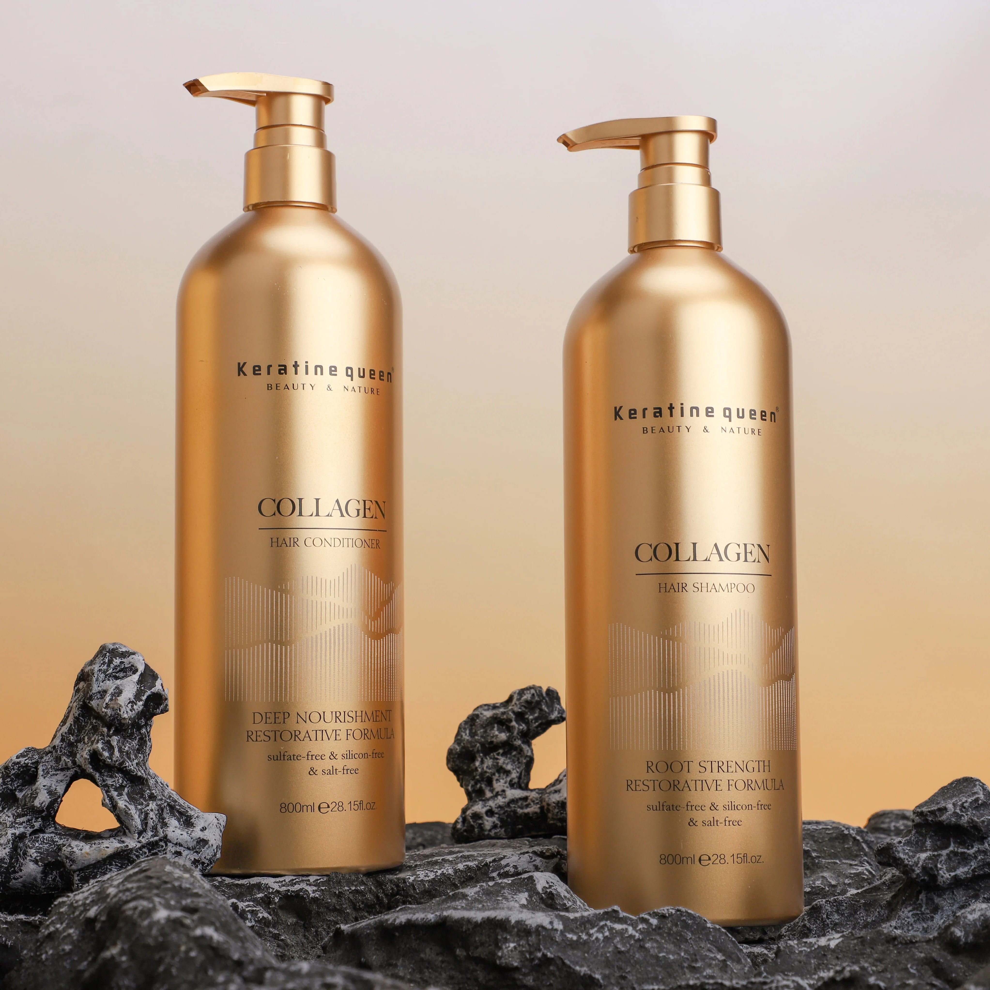 Wholesale Organic Collagen Nourishing Hair Shampoo Natural Color Protection Repairing Damaged Hair Care Shampoo and Conditioner