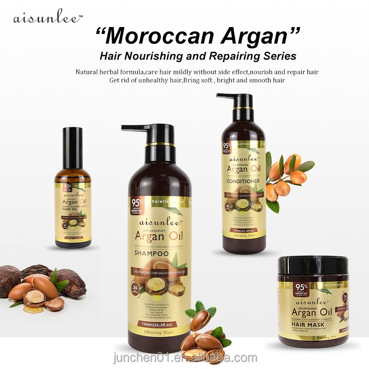 Wholesale Sulfate Free Argan Oil Shampoo Customizable Private Label Argan Oil Natural Hair Shampoo and Conditioner
