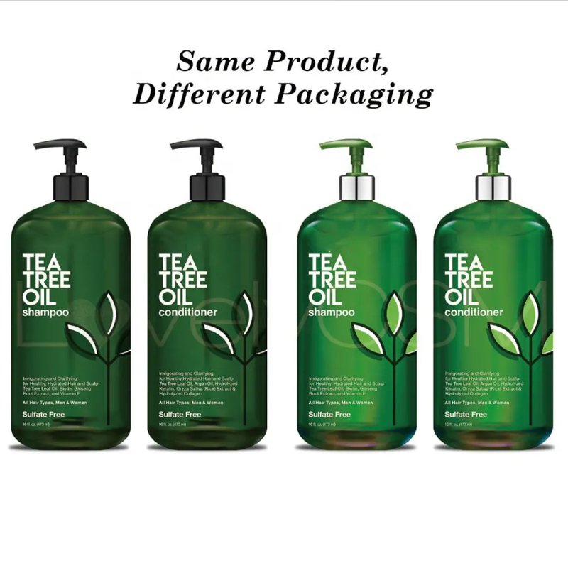 Custom Private Label Hair Grow Organic Ginger Mint Tea Tree Oil Shampoo Natural Hair Care Anti-Dandruff Shampoo