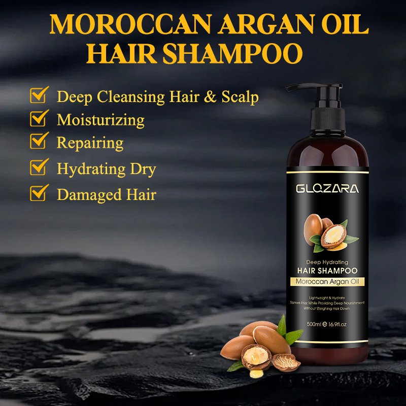 Private Label Hair Care Set Sulfate Free Moroccan Argan Oil Repair Nourish Hair Conditioner Organic Protein Hair Shampoo