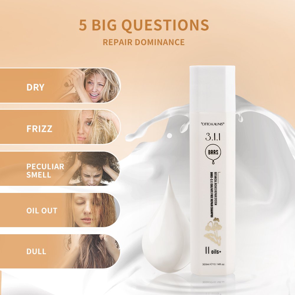 Wholesale private label nourishing sulfate-free shampoo base organic castor oil biotin and collagen shampoo hair repair shampoo