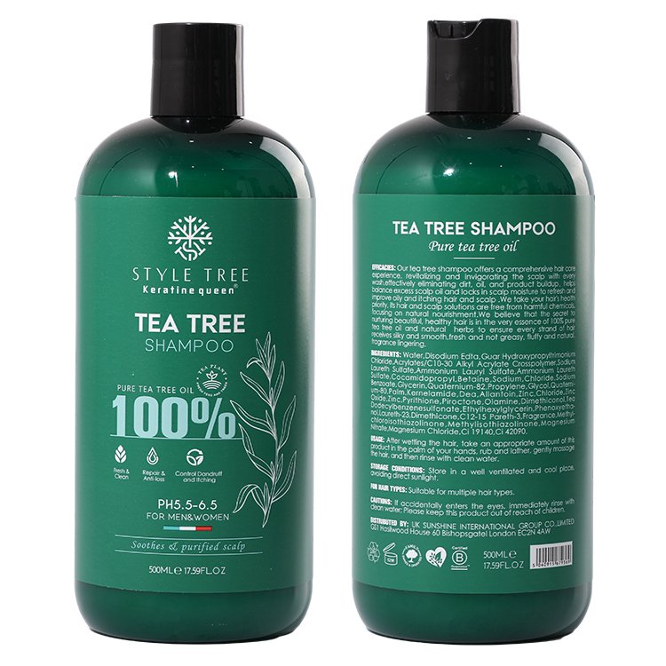 Customized Own Brand Anti-dandruff Hair Care Set Tea Tree Oil Shampoo Conditioner for Hair Repairing