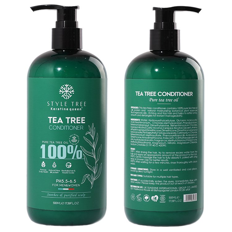 Customized Own Brand Anti-dandruff Hair Care Set Tea Tree Oil Shampoo Conditioner for Hair Repairing