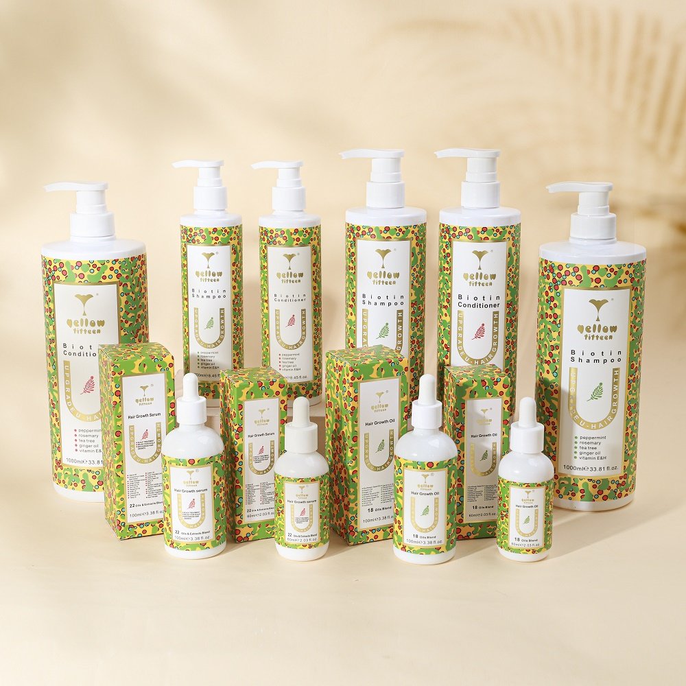 Your own brand ORGANIC shampoo oem coconut oil biotin shampoo and conditioner hair care set for hair growth