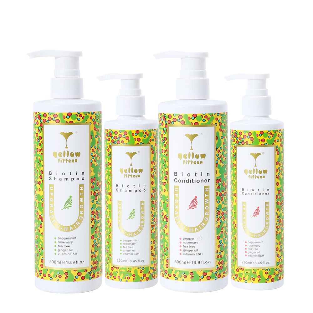Your own brand ORGANIC shampoo oem coconut oil biotin shampoo and conditioner hair care set for hair growth