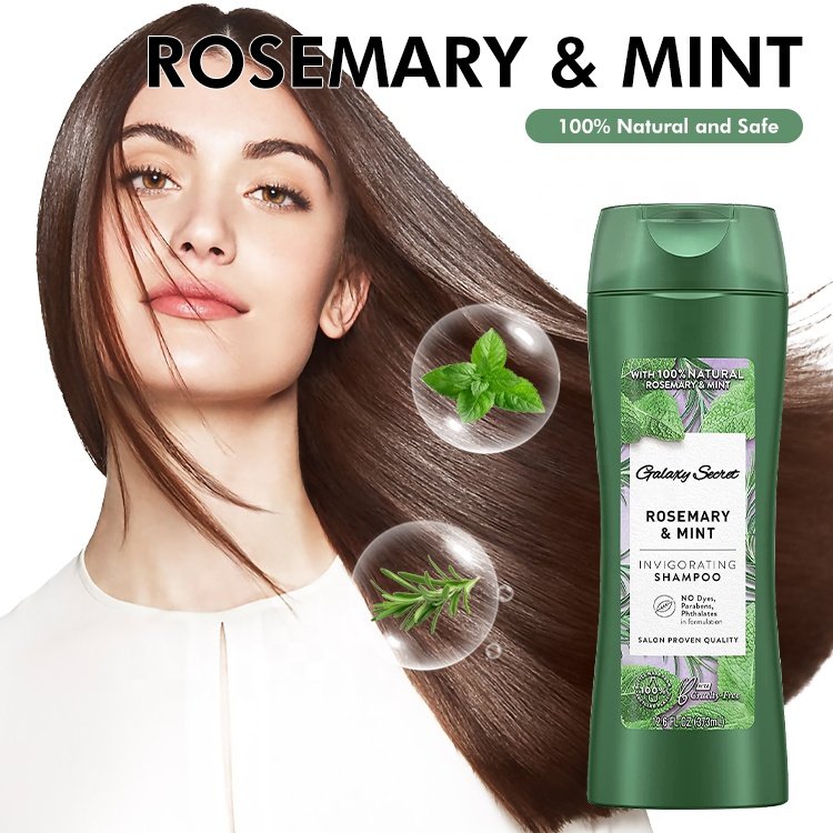 Private label natural organic vegan rosemary and mint repair damaged hair prevent hair dandruff shampoo
