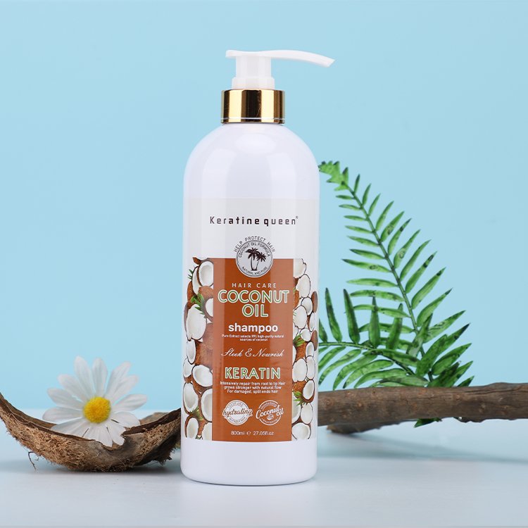 Private Label Hair Shampoo And Conditioner Set Pure Organic Sulfate Free Coconut Oil Shampoo