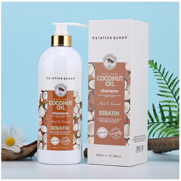 Private Label Hair Shampoo And Conditioner Set Pure Organic Sulfate Free Coconut Oil Shampoo