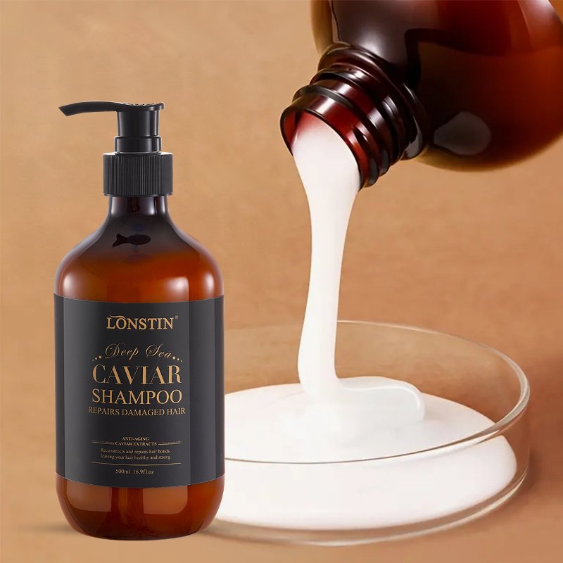 Private Label Organic Hair Care Repair Nourish Black Caviar Hair Treatment Collagen Smooth Caviar Hair Shampoo And Conditioner