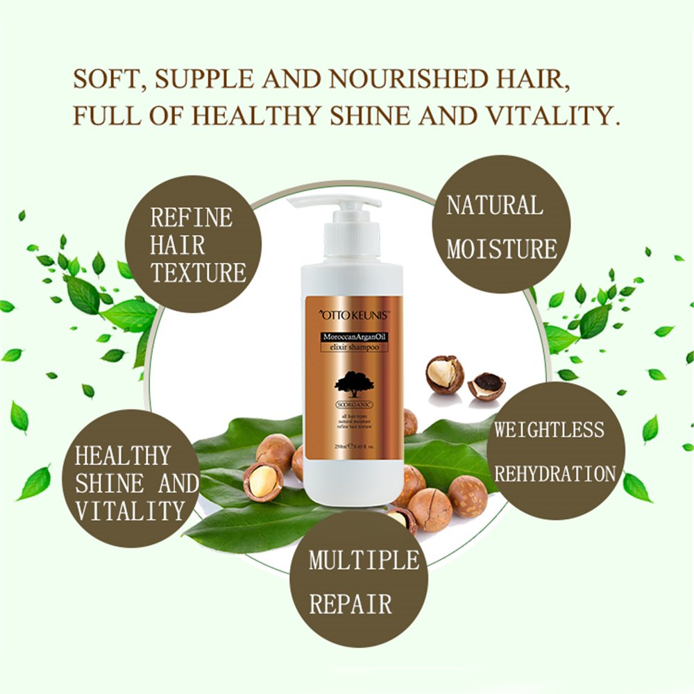 Wholesale Softness Hair Shampoo Nourishing Smooth Moisturizing Argan Oil Shine Shampoo For Damaged Hair