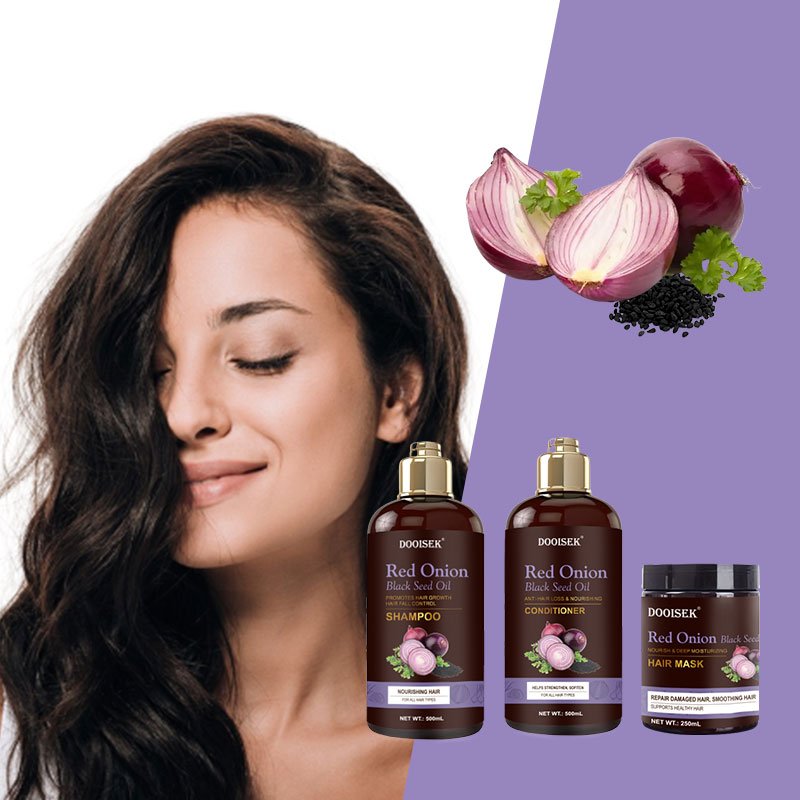 Dooisek 100% safe organic and paraben free hair treatment red onion shampoo for hair growth