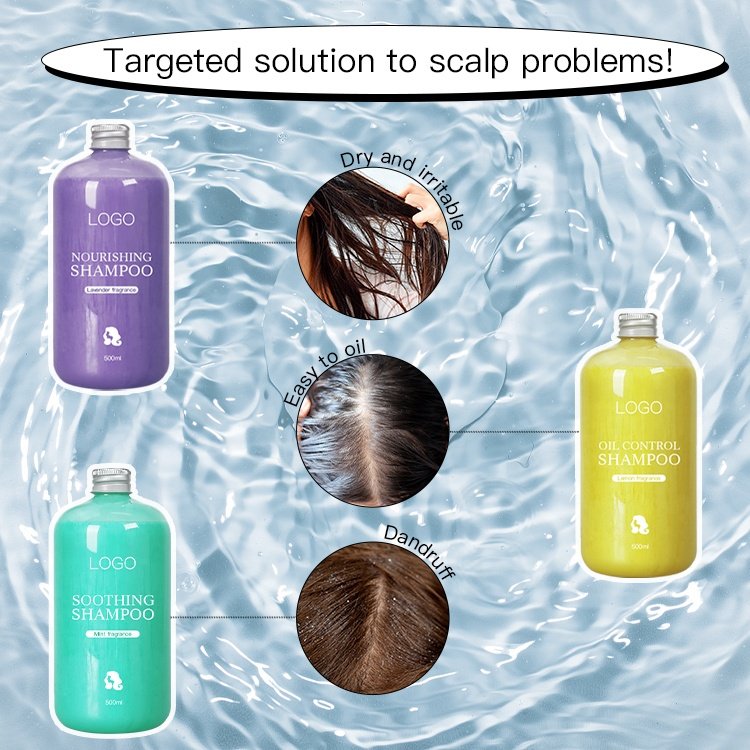 Pure Natural Custom Private Label Anti Loss Hair Growth Clear Organic Hair Care Shampoo