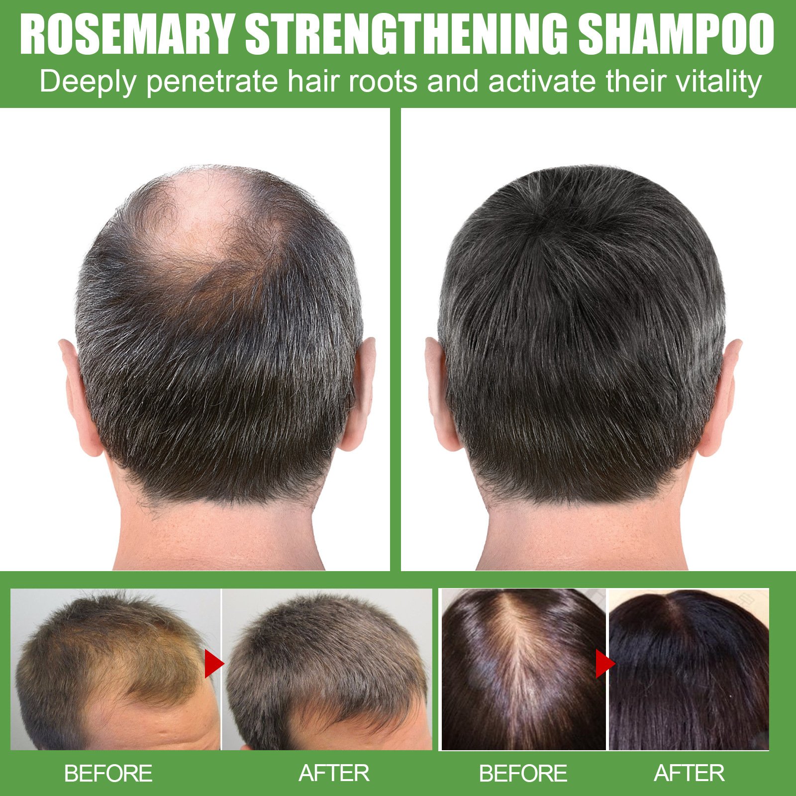 Rosemary Shampoo Deep Cleansing Massage scalp Moisturizing soft dense hair shampoo
