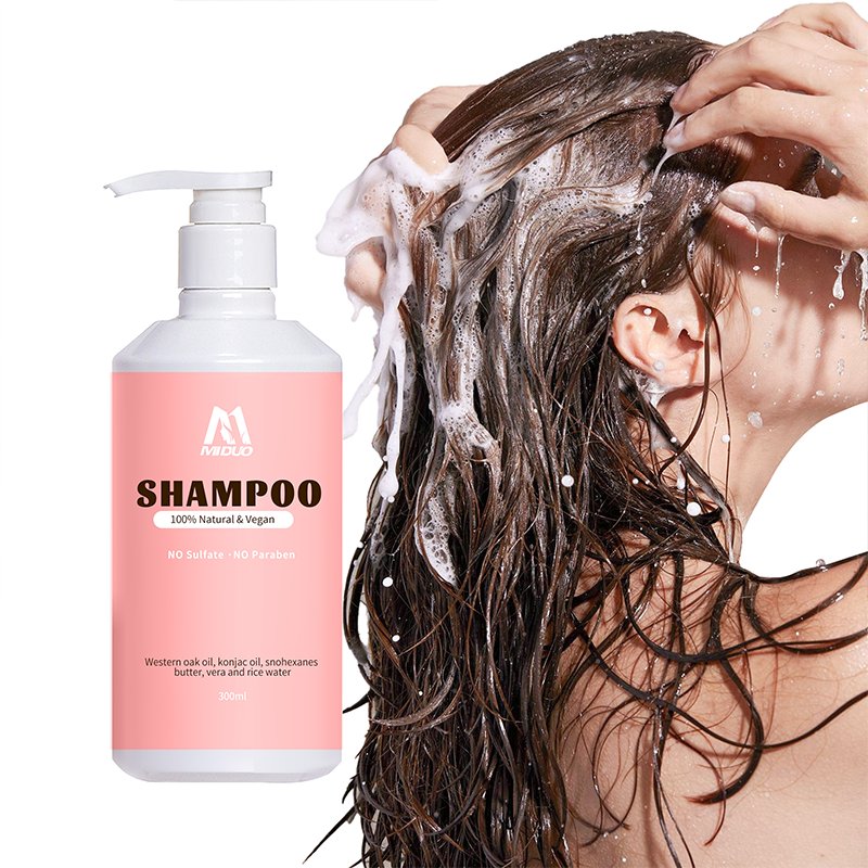 MIDUO OEM 300ML Sulfate Free Natural Biotin Hair Loss Professional Anti Dandruff Hair Growth Anti Residue Vegan Thicken Shampoo