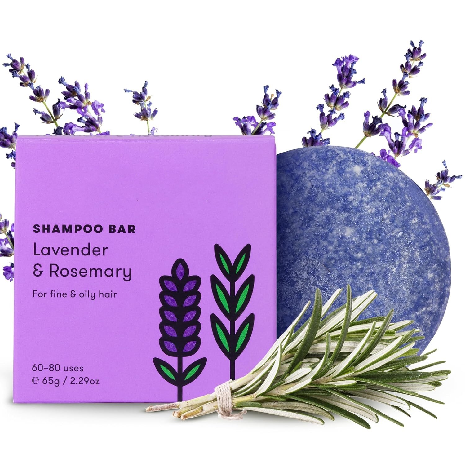 OEM Wholesale Uplift Spirits Lavender Custom Color Conditioner Shampoo Bar For Regular Hair