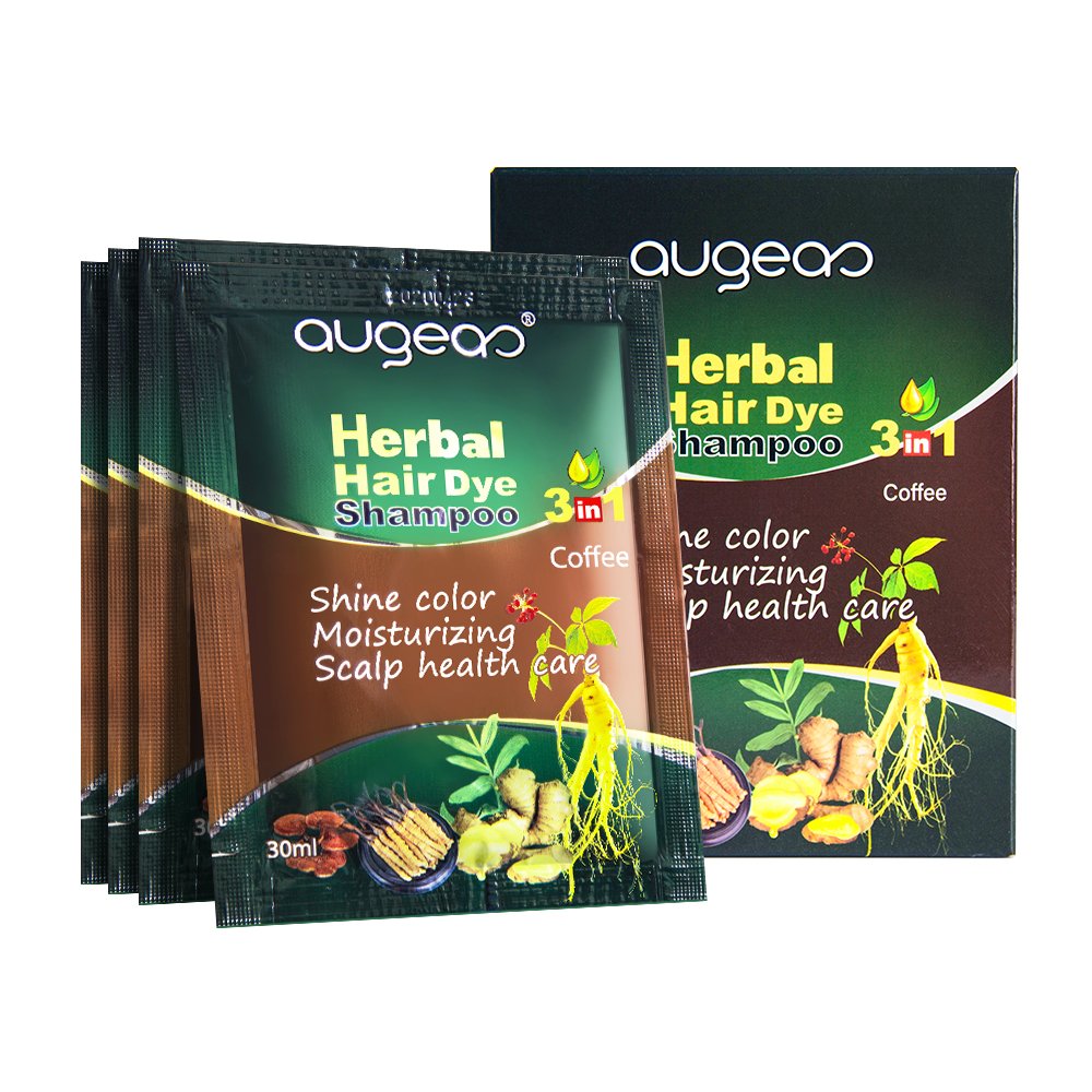 wholesale private label best price 30ml small bag coffee hair dyeing shampoo sack