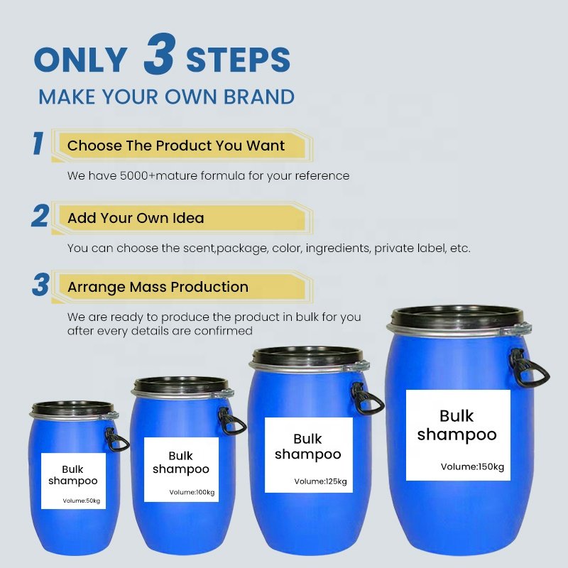 Hotel Wholesale Private Label Sulfate Free Bulk Shampoo and Conditioner Hair Mask In Drums