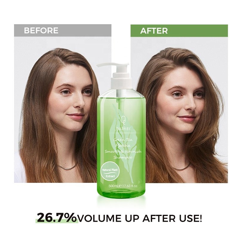 QQuaker New Arrivals Mild Hair Shampoo Organic Shampoo For Hair Green Tea Matcha Shampoo And Conditioner