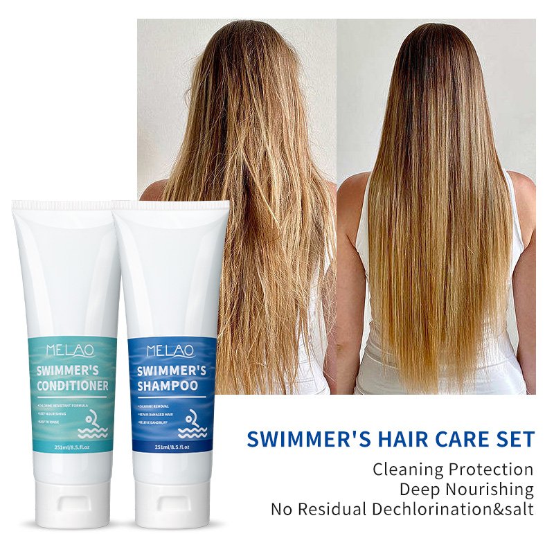 Chlorine Removal Gentle Cleansing Spots Shampoo Swimmer Shampoo And Conditioner Adults Kids Swimmers Shampoo Set