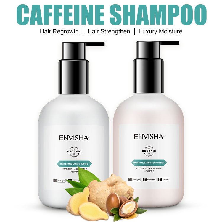 Envisha OEM Private Label Organic Shampoo Anti Hair Loss Anti-frizz Brittle Ginger Argan Oil Shampoo