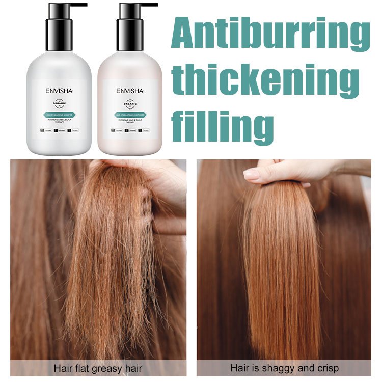 Envisha OEM Private Label Organic Shampoo Anti Hair Loss Anti-frizz Brittle Ginger Argan Oil Shampoo