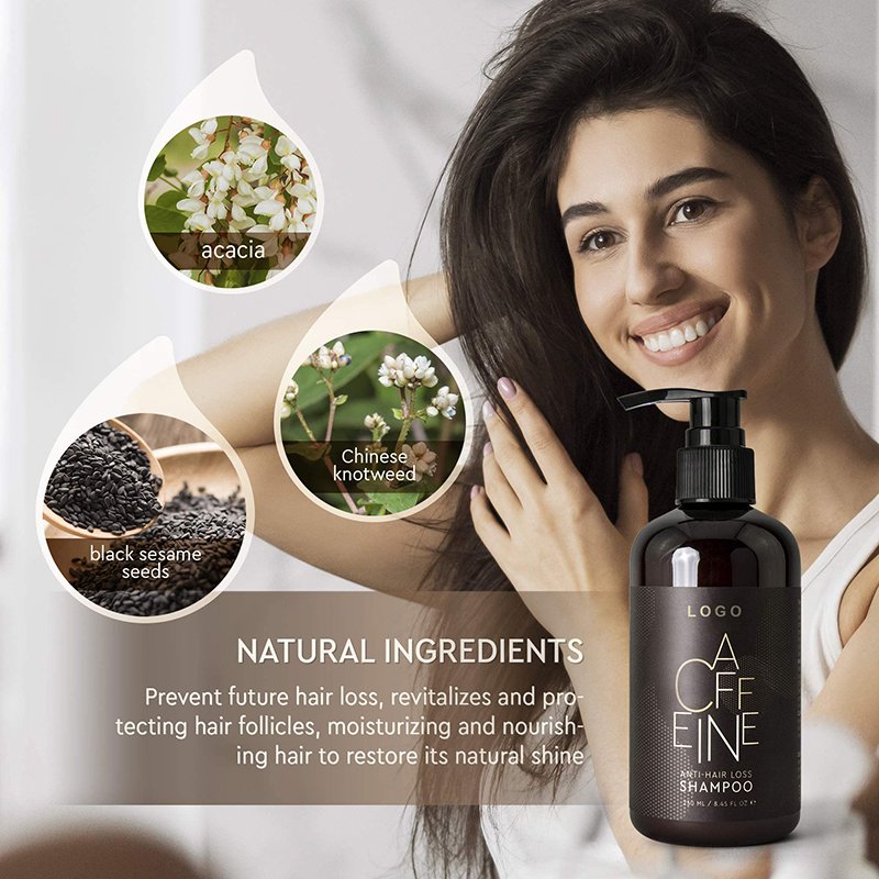 Private Label Extremely Natural Healthy Thickening Caffeine Growth Anti Loss Fall Hair Shampoo