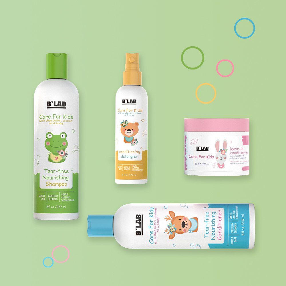 Custom Shea Butter Moisture Curly Hair Products No Tear Nourishing Baby Kids Curl Hair Shampoo and Conditioner Set for Kids