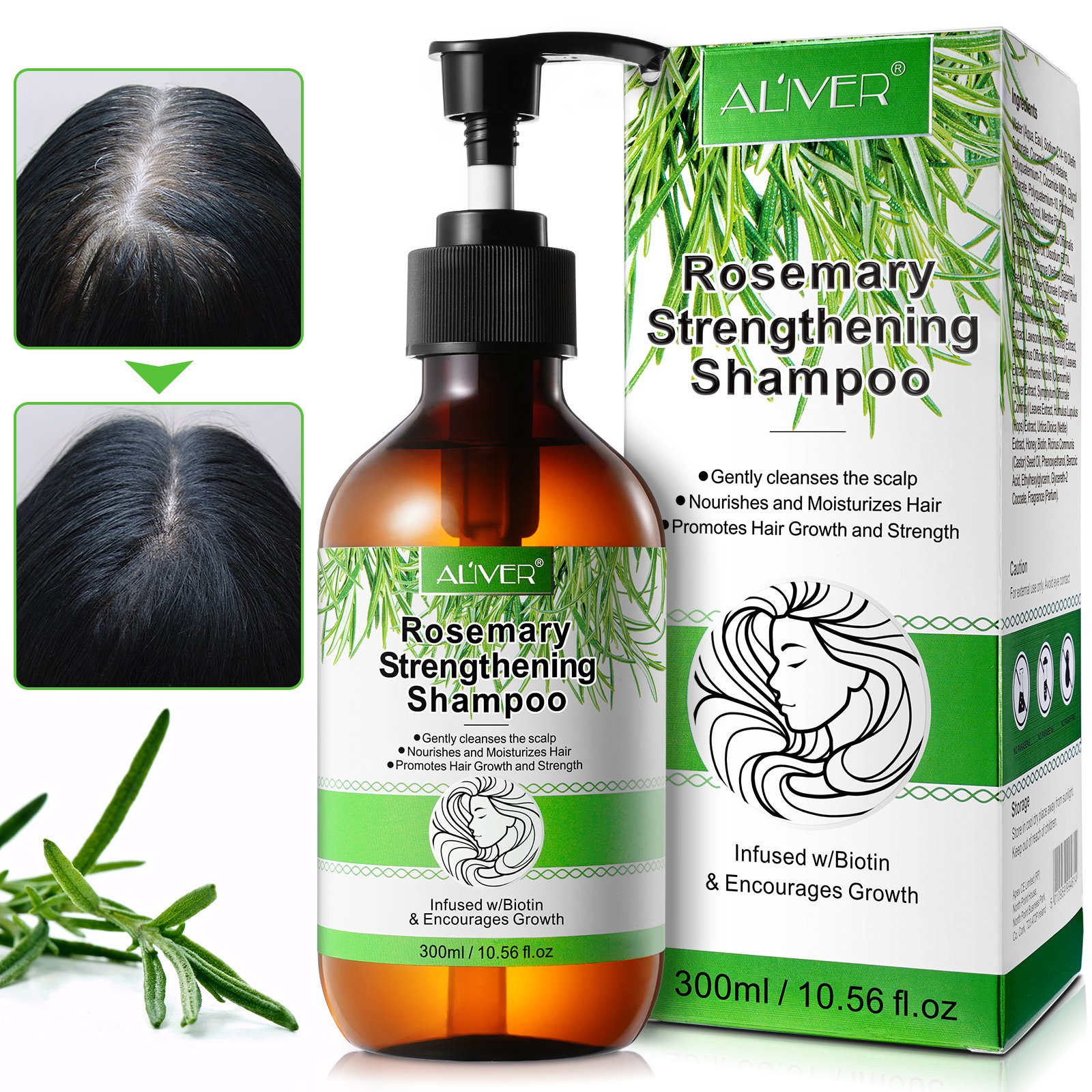 Natural Ingredient Hair Care Moisturizing Shampoo Effective Scalp Care Rosemary Strengthening Smoothing Shampoo
