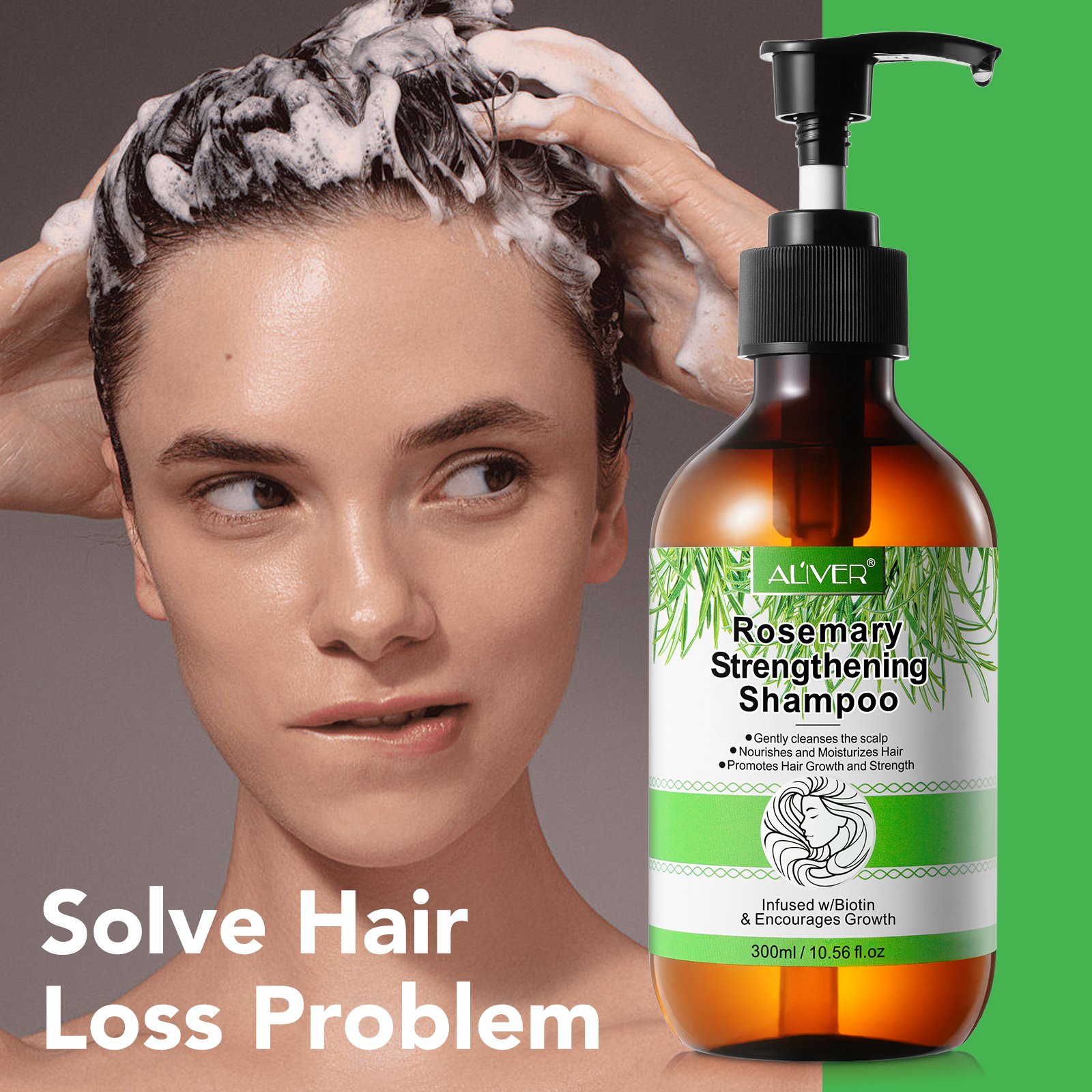 Natural Ingredient Hair Care Moisturizing Shampoo Effective Scalp Care Rosemary Strengthening Smoothing Shampoo