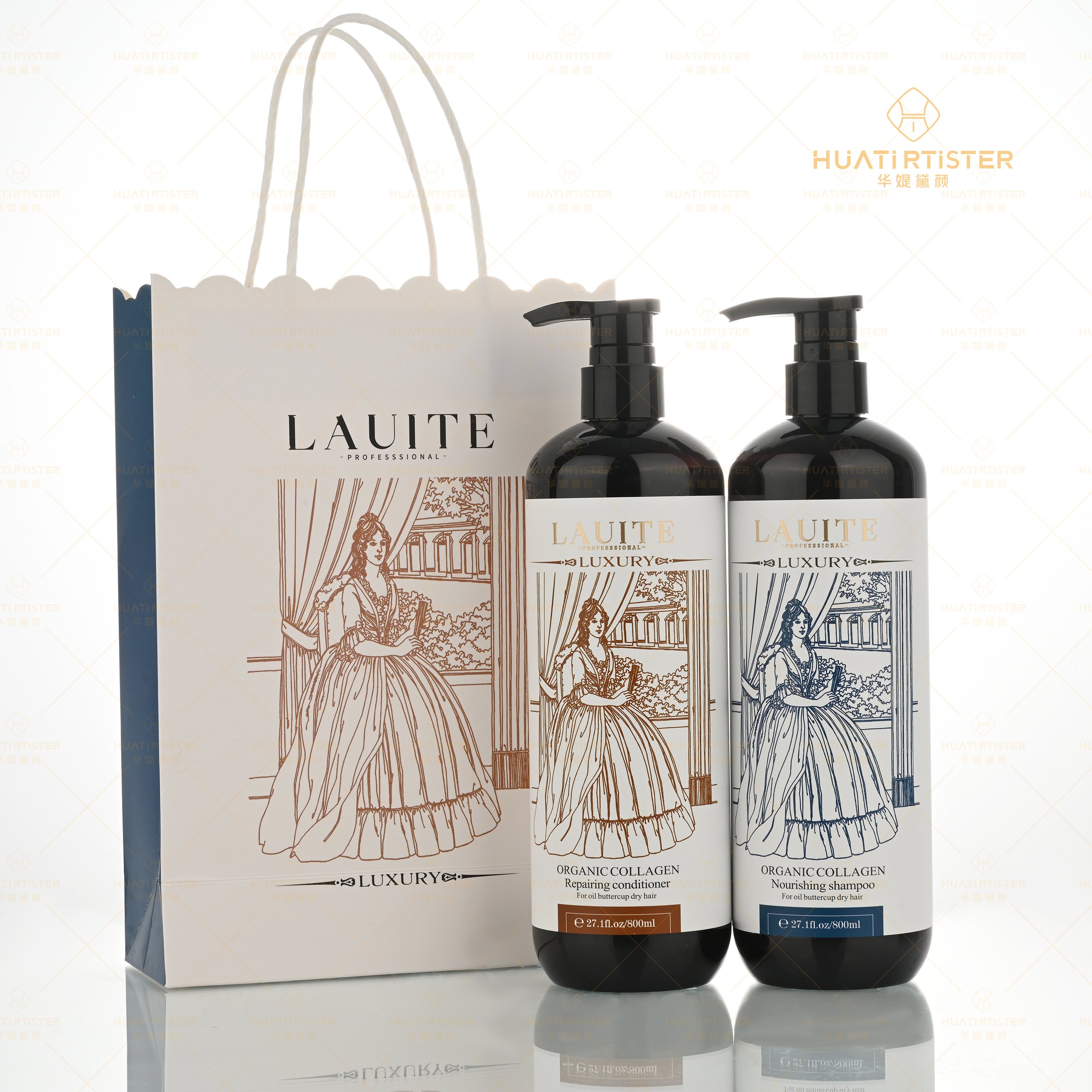 LAUITE hair burst shampoo balance revitalize thinning dry ginger hair growth 500ml black hair color shampoo organic natural bar