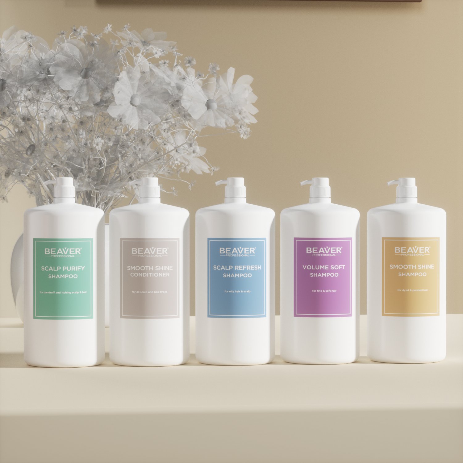 Beaver 3L Hair Salon Professional Shampoo Scalp Treatment for Hair Salon Keratin Anti Dandruff Shampoo and Conditioner Set