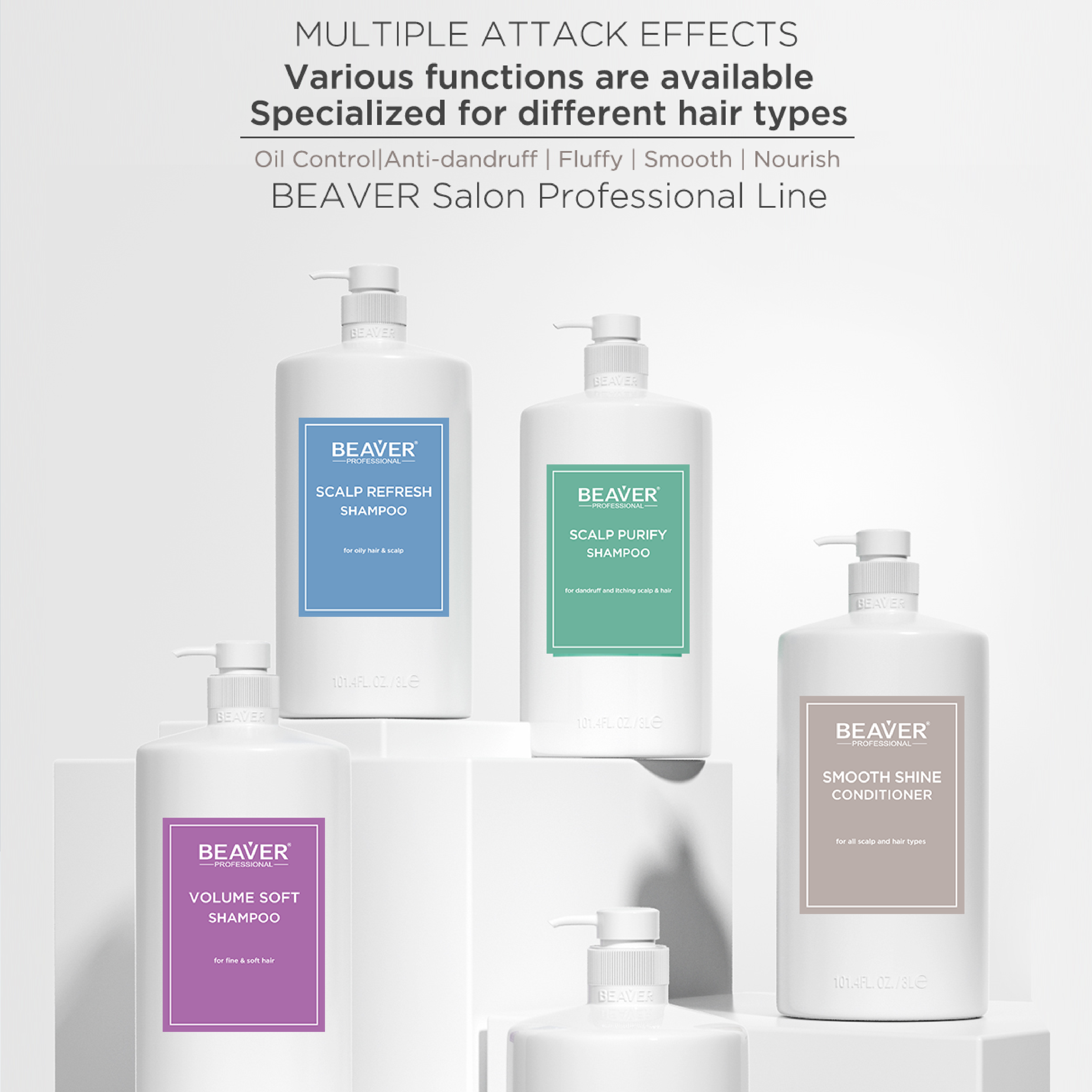 Beaver 3L Hair Salon Professional Shampoo Scalp Treatment for Hair Salon Keratin Anti Dandruff Shampoo and Conditioner Set