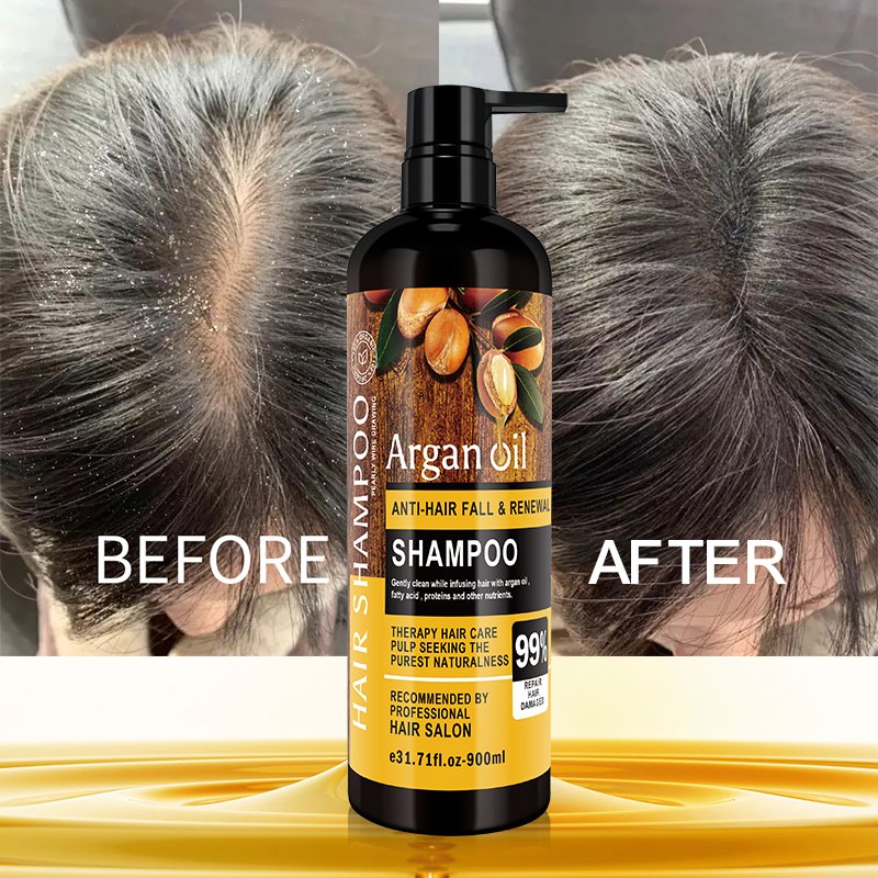 Wholesale Natural Lightness Shampoo Organic Hair Care Repairing Smoothing Vegan Argan Oil Hair Growth Shampoo and Conditioner