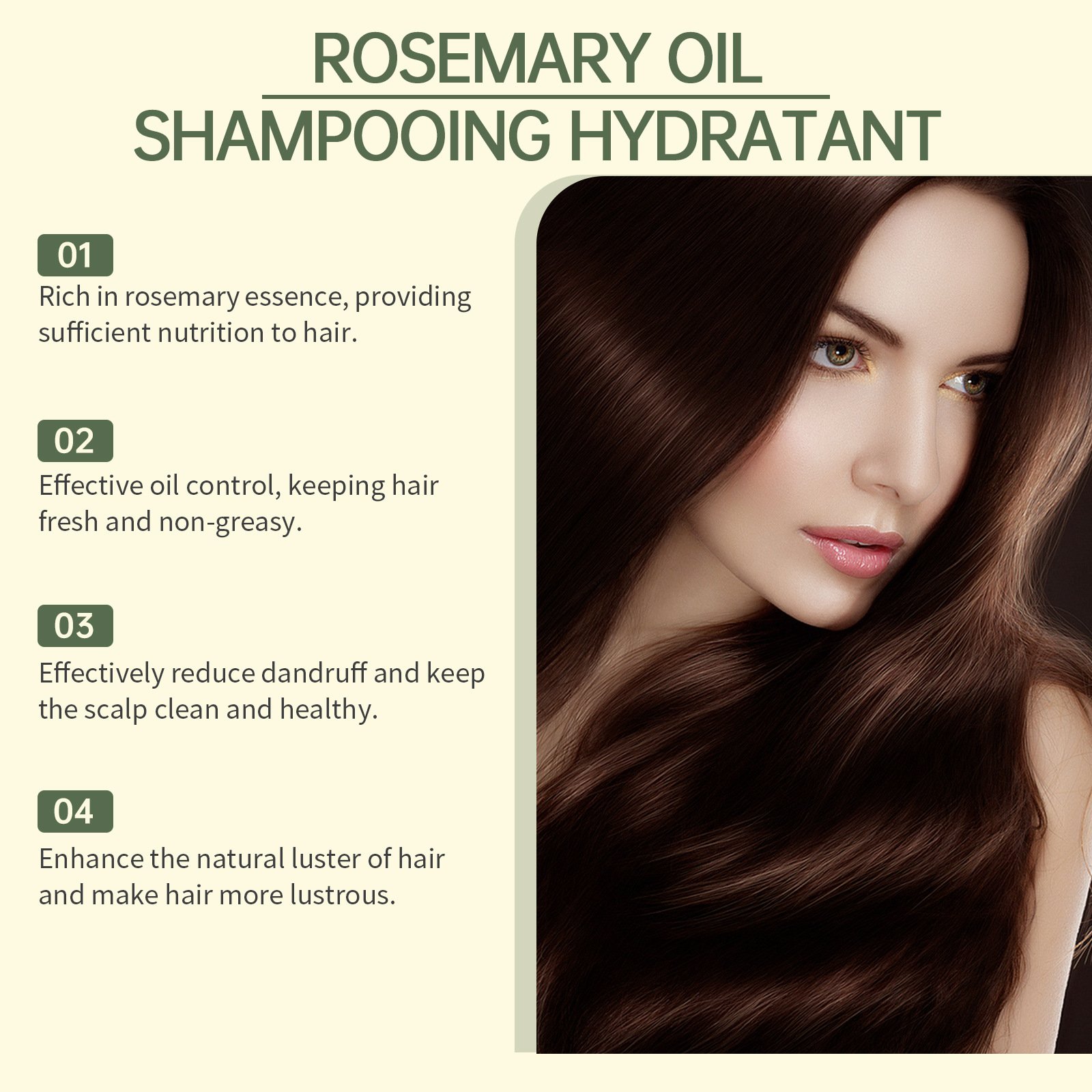 JAYSUING Deep Cleansing 3 In 1 Strengthening Hair Nourishing Anti Hair Loss Natural Rosemary Shampoo 100ml