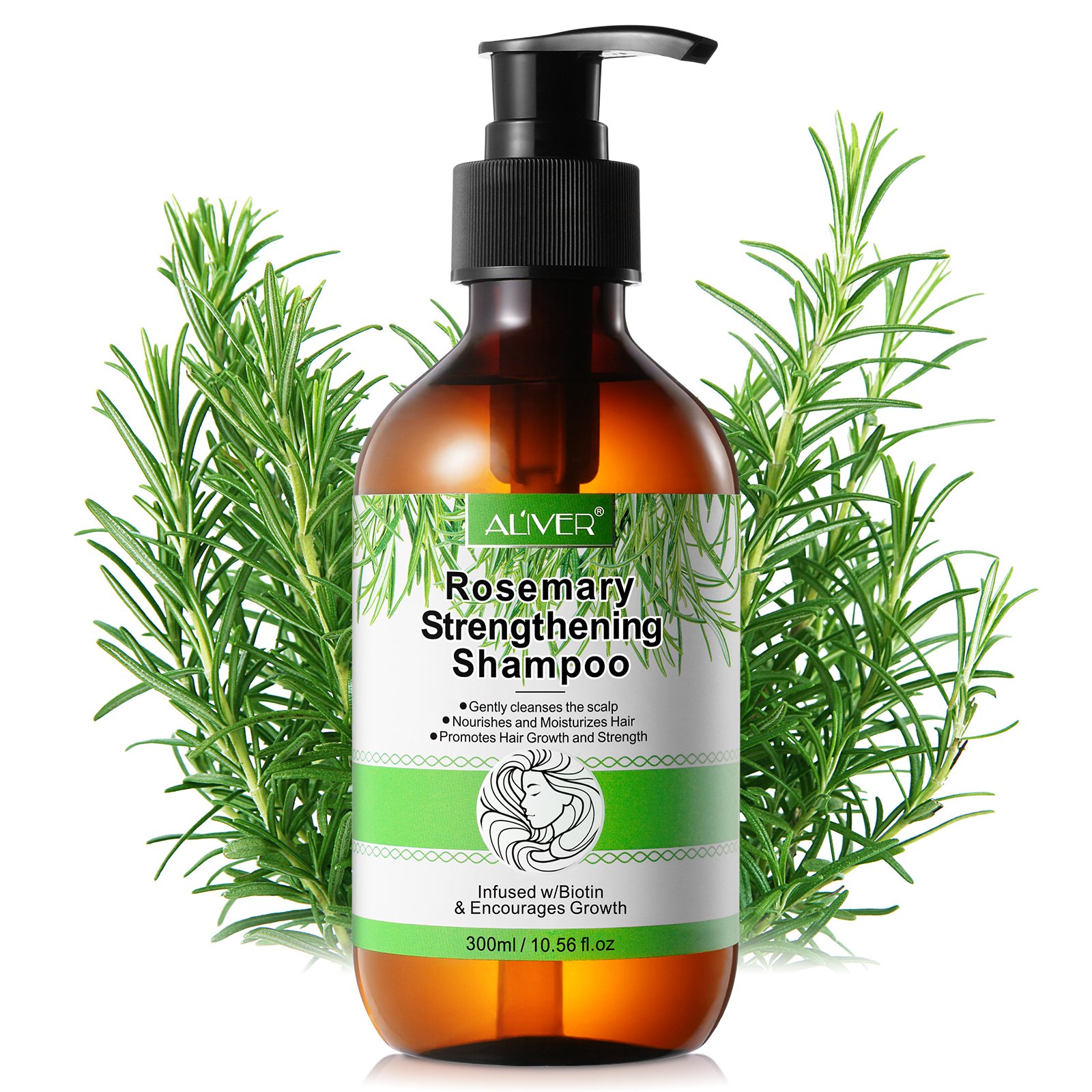 ALIVER unisex clear custom wholesale private label organic anti hair loss hair products rosemary hair growth shampoo