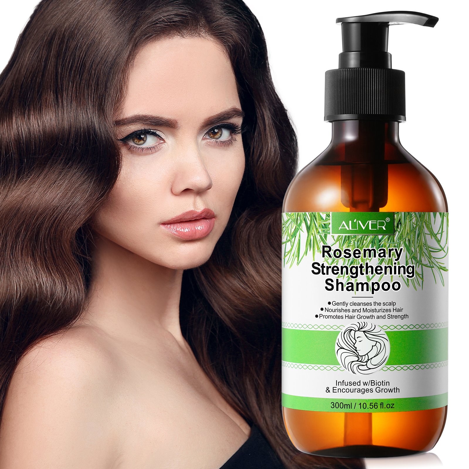 ALIVER unisex clear custom wholesale private label organic anti hair loss hair products rosemary hair growth shampoo