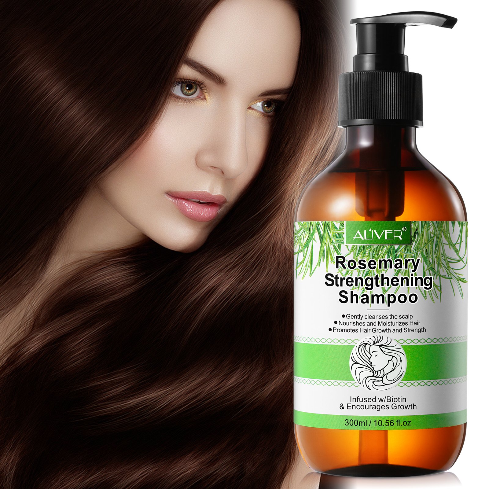 ALIVER unisex clear custom wholesale private label organic anti hair loss hair products rosemary hair growth shampoo