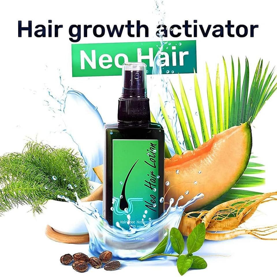 High Quality & Top Seller Neo Hair Lotion 120ml Hair Treatment Genuine for Baldness Hair Made in Thailand by Green Wealth