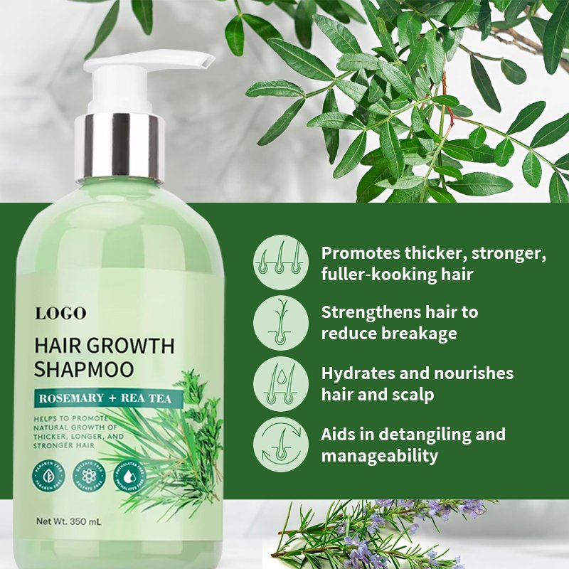 Personal custom to promote hair fluff natural growth retain long-lasting scented rosemary mint shampoo