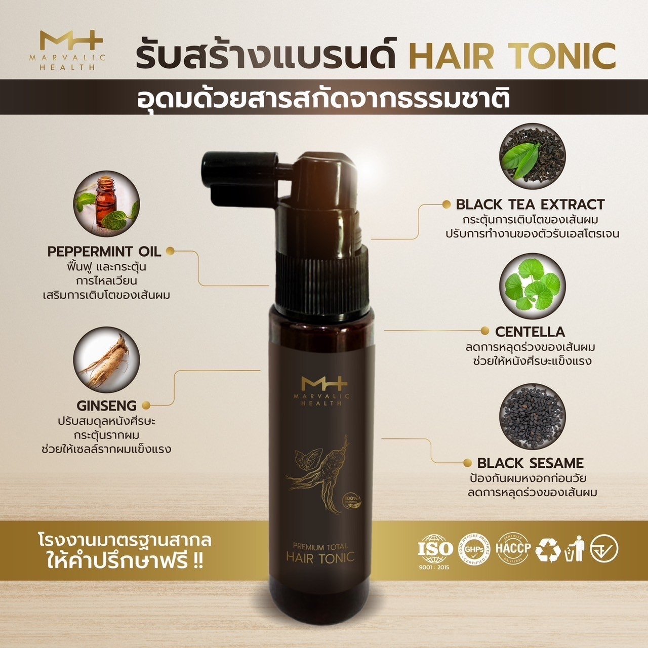 Private Label OEM ODM Biotin Hair Growth Tonic Hair Serum Treatment Reducing Hair Loss Organic Therapy Natural